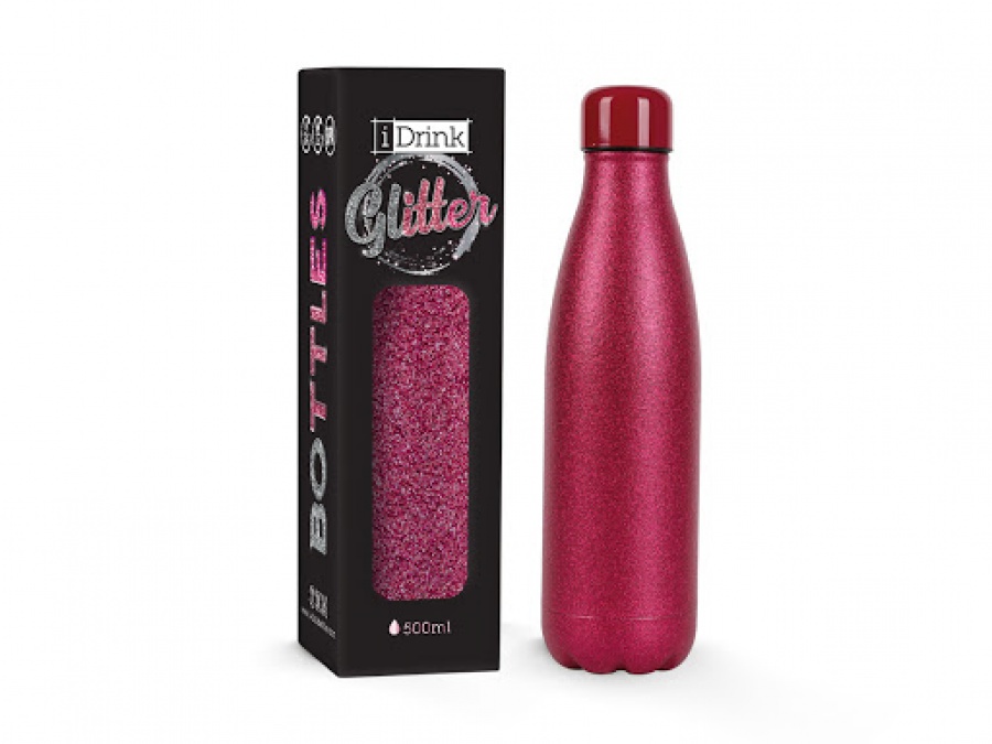 BORRACCIA TERMICA 500 ML GLITTER FUCSIA