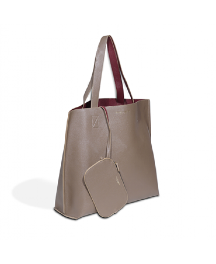 COLOUR TOTE BAG TAUPE